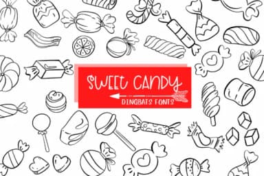 Sweet Candy by Sirinart — Dingbats Font — thumbnail 1