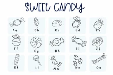 Sweet Candy by Sirinart — Dingbats Font — thumbnail 2
