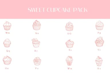 Sweet Cupcake Pack by Heartcraft Atelier — Dingbats Font — thumbnail 3