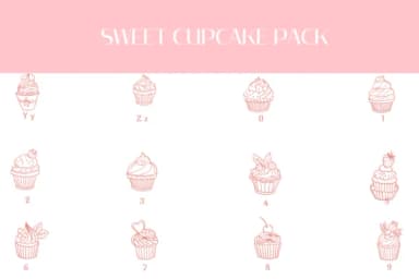 Sweet Cupcake Pack by Heartcraft Atelier — Dingbats Font — thumbnail 4
