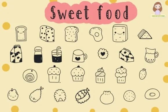 Sweet Food by Foam-Design Store — Dingbats Font