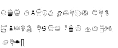 Sweet Food by Foam-Design Store — Dingbats Font — thumbnail 6