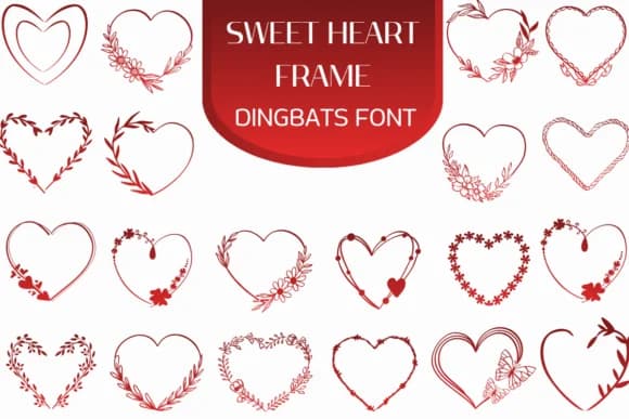 Sweet Heart Frame by Heartcraft Atelier — Dingbats Font