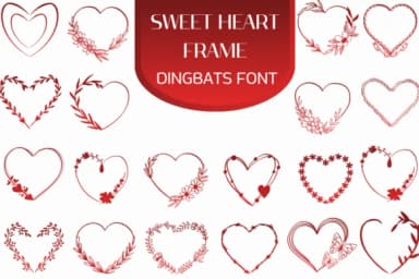Sweet Heart Frame by Heartcraft Atelier — Dingbats Font — thumbnail 1
