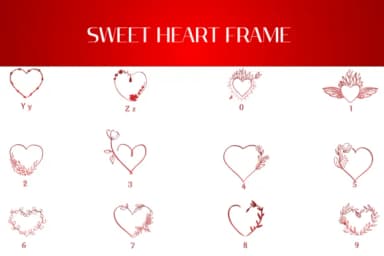 Sweet Heart Frame by Heartcraft Atelier — Dingbats Font — thumbnail 4