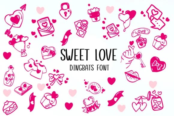 Sweet Love by Nongyao — Dingbats Font