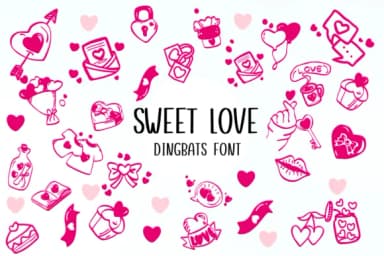 Sweet Love by Nongyao — Dingbats Font — thumbnail 1