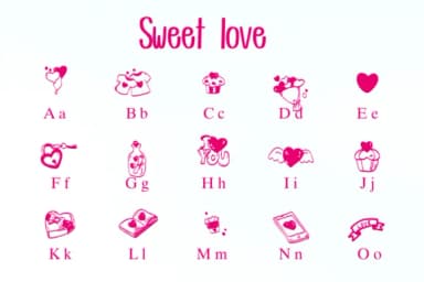 Sweet Love by Nongyao — Dingbats Font — thumbnail 2