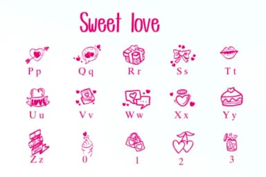 Sweet Love by Nongyao — Dingbats Font — thumbnail 3