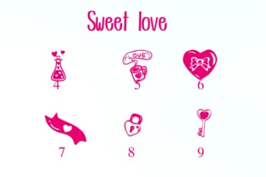 Sweet Love by Nongyao — Dingbats Font — thumbnail 4