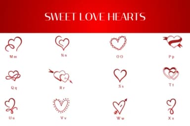 Sweet Love Hearts by Heartcraft Atelier — Dingbats Font — thumbnail 3