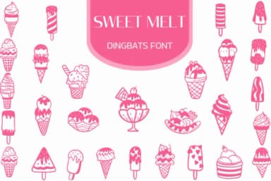Sweet Melt by Heartcraft Atelier — Dingbats Font — thumbnail 1