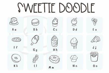 Sweetie Doodle by Sirinart — Dingbats Font — thumbnail 2