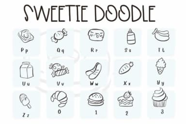 Sweetie Doodle by Sirinart — Dingbats Font — thumbnail 3