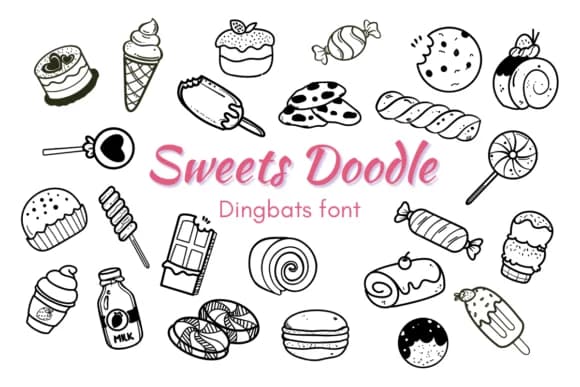 Sweets Doodle by Nun Sukhwan — Dingbats Font