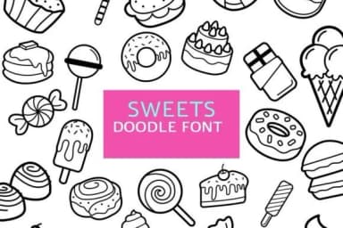 Sweets Doodle by digitalplannerland — Dingbats Font — thumbnail 1