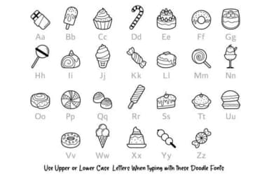 Sweets Doodle by digitalplannerland — Dingbats Font — thumbnail 2