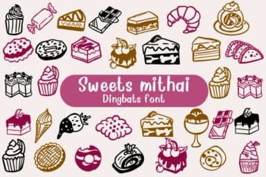 Sweets Mithai by Nongyao — Dingbats Font — thumbnail 1