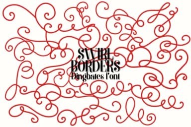 Swirl Borders by Chonada — Dingbats Font — thumbnail 1