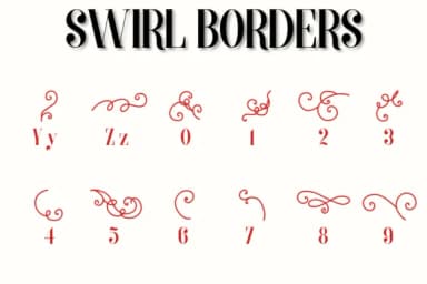 Swirl Borders by Chonada — Dingbats Font — thumbnail 2