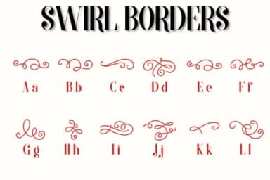 Swirl Borders by Chonada — Dingbats Font — thumbnail 3