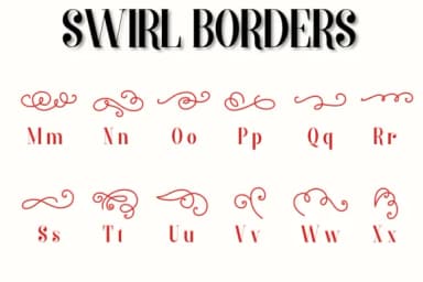 Swirl Borders by Chonada — Dingbats Font — thumbnail 4