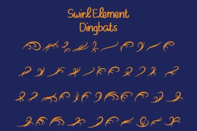 Swirl Elements by Ciriative — Dingbats Font — thumbnail 3