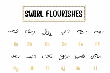 Swirl Flourishes by PraewDesigns — Dingbats Font — thumbnail 2