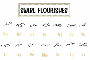 Swirl Flourishes by PraewDesigns — Dingbats Font — thumbnail 3