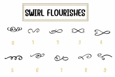 Swirl Flourishes by PraewDesigns — Dingbats Font — thumbnail 4