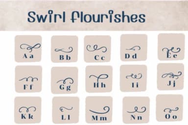 Swirl Flourishes by Ketsarin — Dingbats Font — thumbnail 2