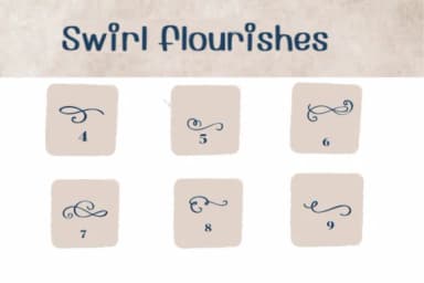 Swirl Flourishes by Ketsarin — Dingbats Font — thumbnail 4