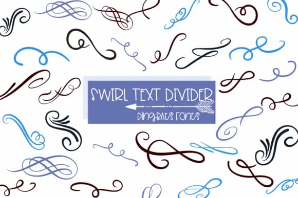 Swirl Text Divider by Sirinart — Dingbats Font