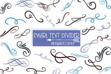 Swirl Text Divider by Sirinart — Dingbats Font — thumbnail 1