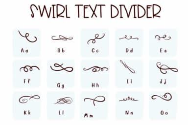 Swirl Text Divider by Sirinart — Dingbats Font — thumbnail 2