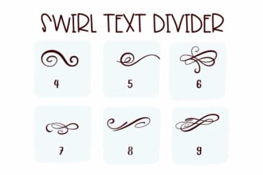 Swirl Text Divider by Sirinart — Dingbats Font — thumbnail 4
