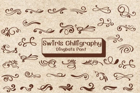 Swirls Chllgraphy by Ketsarin — Dingbats Font
