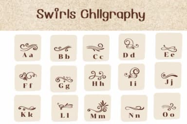 Swirls Chllgraphy by Ketsarin — Dingbats Font — thumbnail 2