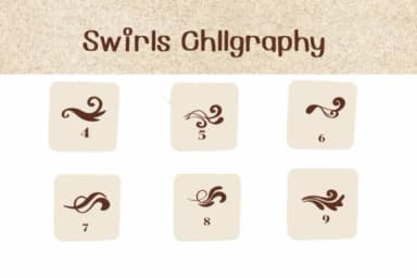 Swirls Chllgraphy by Ketsarin — Dingbats Font — thumbnail 4