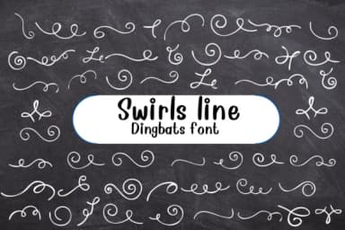 Swirls Line by Nongyao — Dingbats Font — thumbnail 1