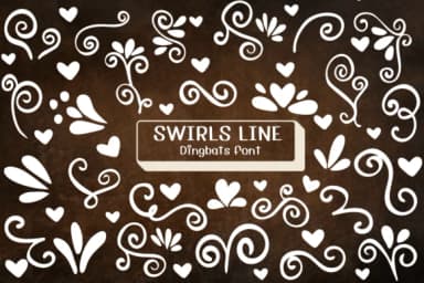Swirls Line by Ketsarin — Dingbats Font — thumbnail 1