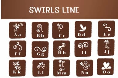 Swirls Line by Ketsarin — Dingbats Font — thumbnail 2