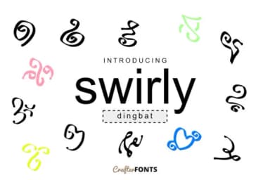 Swirly by CrafterFonts — Dingbats Font — thumbnail 1