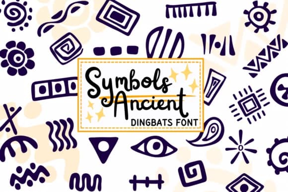 Symbols Ancient by PraewDesigns — Dingbats Font