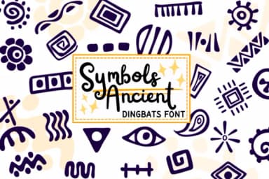 Symbols Ancient by PraewDesigns — Dingbats Font — thumbnail 1