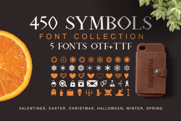 Symbols Collection by pixaroma — Dingbats Font