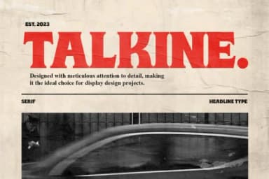 Talkine by saridezra — Slab Serif Font — thumbnail 1