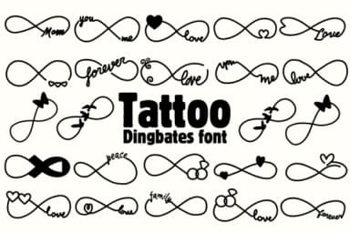 Tattoo by Chonada — Dingbats Font — thumbnail 1