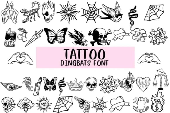 Tattoo by Nongyao — Dingbats Font