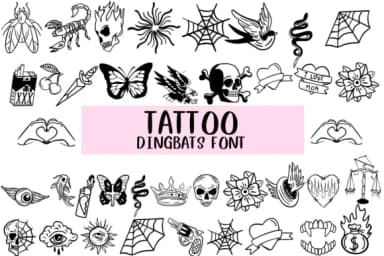 Tattoo by Nongyao — Dingbats Font — thumbnail 1